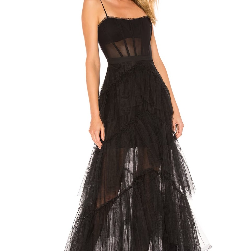BCBGMaxAzria Corset Tulle Gown